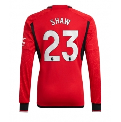 Manchester United Luke Shaw #23 Heimtrikot 2023-24 Langarm