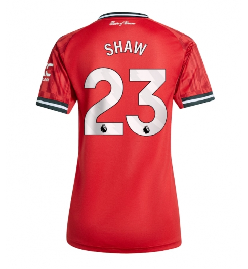 Manchester United Luke Shaw #23 Heimtrikot Frauen 2025-26 Kurzarm Manchester United Luke Shaw #23 Heimtrikot Frauen 2025-26 Kurzarm