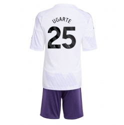 Manchester United Manuel Ugarte #25 Auswärtstrikot Kinder 2025-26 Kurzarm (+ kurze hosen)