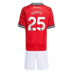 Manchester United Manuel Ugarte #25 Heimtrikot Kinder 2025-26 Kurzarm (+ kurze hosen)