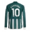 Manchester United Marcus Rashford #10 Auswärtstrikot 2023-24 Langarm