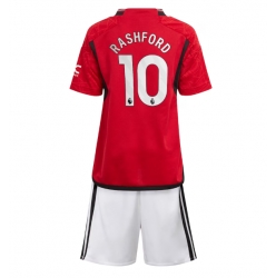 Manchester United Marcus Rashford #10 Heimtrikot Kinder 2023-24 Kurzarm (+ kurze hosen)