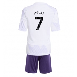 Manchester United Mason Mount #7 Auswärtstrikot Kinder 2025-26 Kurzarm (+ kurze hosen)
