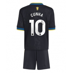Manchester United Matheus Cunha #10 3rd trikot Kinder 2025-26 Kurzarm (+ kurze hosen)