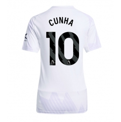 Manchester United Matheus Cunha #10 Auswärtstrikot Frauen 2025-26 Kurzarm