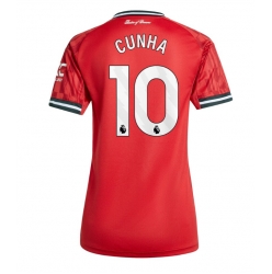 Manchester United Matheus Cunha #10 Heimtrikot Frauen 2025-26 Kurzarm