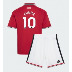 Manchester United Matheus Cunha #10 Heimtrikot Kinder 2026-27 Kurzarm (+ kurze hosen)