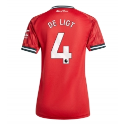 Manchester United Matthijs de Ligt #4 Heimtrikot Frauen 2025-26 Kurzarm