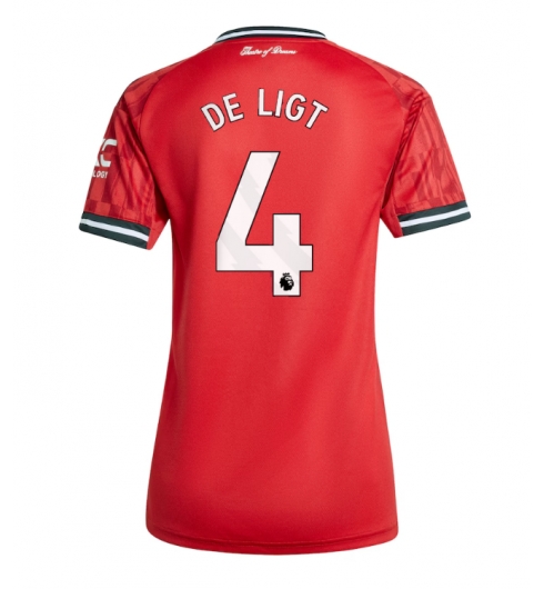 Manchester United Matthijs de Ligt #4 Heimtrikot Frauen 2025-26 Kurzarm Manchester United Matthijs de Ligt #4 Heimtrikot Frauen 2025-26 Kurzarm