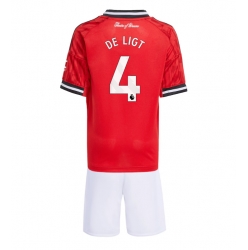 Manchester United Matthijs de Ligt #4 Heimtrikot Kinder 2025-26 Kurzarm (+ kurze hosen)