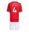 Manchester United Matthijs de Ligt #4 Heimtrikot Kinder 2025-26 Kurzarm (+ kurze hosen)