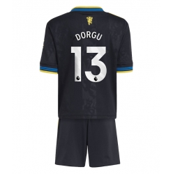 Manchester United Patrick Dorgu #13 3rd trikot Kinder 2025-26 Kurzarm (+ kurze hosen)