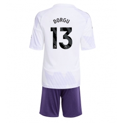 Manchester United Patrick Dorgu #13 Auswärtstrikot Kinder 2025-26 Kurzarm (+ kurze hosen)