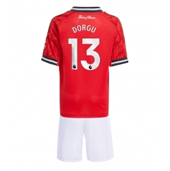 Manchester United Patrick Dorgu #13 Heimtrikot Kinder 2025-26 Kurzarm (+ kurze hosen)