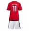 Manchester United Rasmus Hojlund #11 Heimtrikot Kinder 2023-24 Kurzarm (+ kurze hosen)