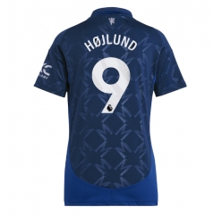 Manchester United Rasmus Hojlund #9 Auswärtstrikot Frauen 2024-25 Kurzarm