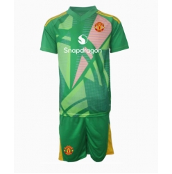 Manchester United Torwart 3rd trikot Kinder 2024-25 Kurzarm (+ kurze hosen)