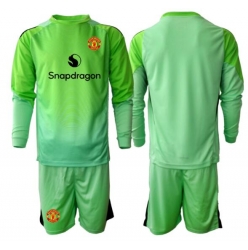 Manchester United Torwart 3rd trikot Kinder 2025-26 Langarm (+ kurze hosen)