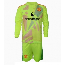 Manchester United Torwart Auswärtstrikot Kinder 2024-25 Langarm (+ kurze hosen)