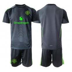 Manchester United Torwart Auswärtstrikot Kinder 2025-26 Kurzarm (+ kurze hosen)