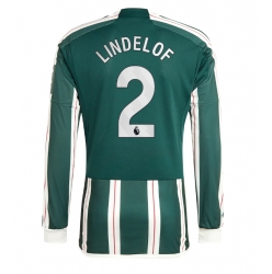 Manchester United Victor Lindelof #2 Auswärtstrikot 2023-24 Langarm