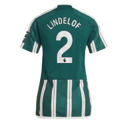 Manchester United Victor Lindelof #2 Auswärtstrikot Frauen 2023-24 Kurzarm