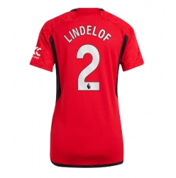 Manchester United Victor Lindelof #2 Heimtrikot Frauen 2023-24 Kurzarm