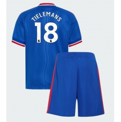 Manchester United Youri Tielemans #18 Auswärtstrikot Kinder 2026-27 Kurzarm (+ kurze hosen)