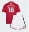 Manchester United Youri Tielemans #18 Heimtrikot Kinder 2026-27 Kurzarm (+ kurze hosen)
