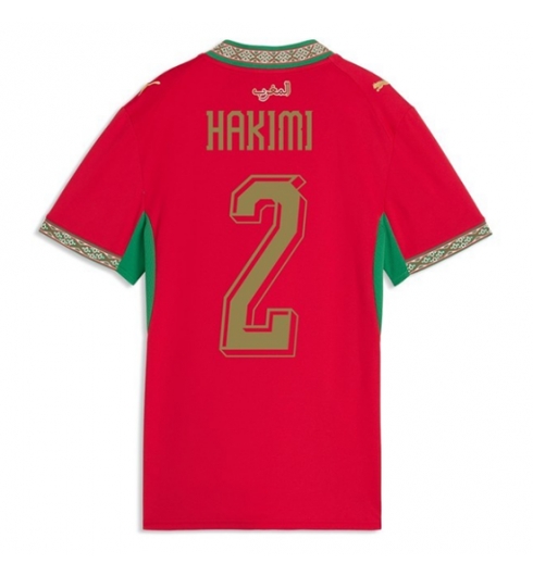 Marokko Achraf Hakimi #2 Heimtrikot Frauen WM 2026 Kurzarm Marokko Achraf Hakimi #2 Heimtrikot Frauen WM 2026 Kurzarm