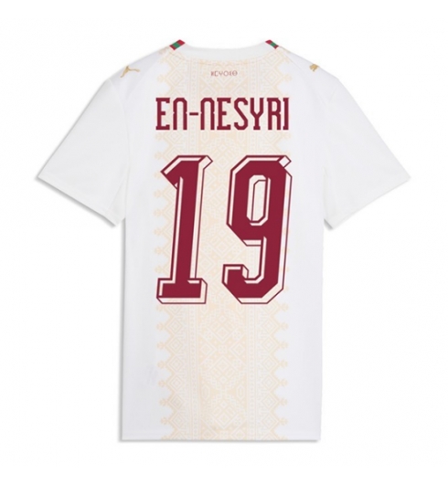 Marokko Youssef En-Nesyri #19 Auswärtstrikot Frauen WM 2026 Kurzarm Marokko Youssef En-Nesyri #19 Auswärtstrikot Frauen WM 2026 Kurzarm