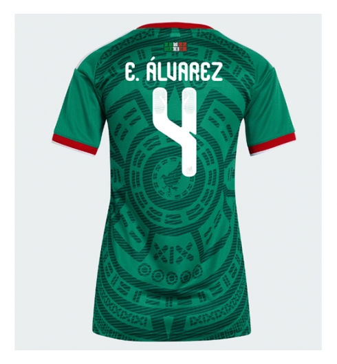 Mexiko Edson Alvarez #4 Heimtrikot Frauen WM 2026 Kurzarm Mexiko Edson Alvarez #4 Heimtrikot Frauen WM 2026 Kurzarm