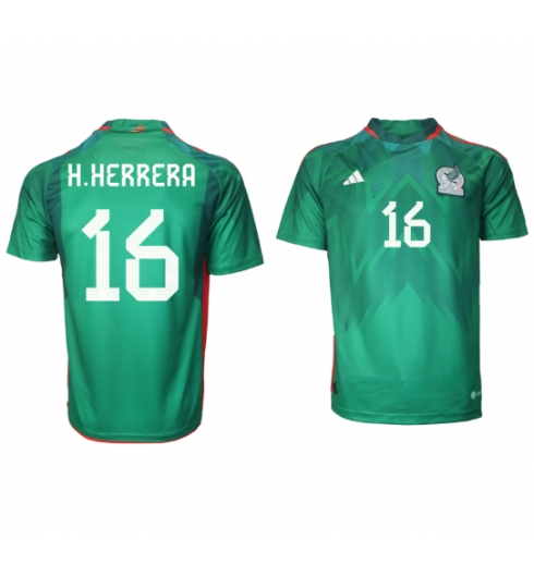 Mexiko Hector Herrera #16 Heimtrikot WM 2022 Kurzarm