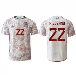 Mexiko Hirving Lozano #22 Auswärtstrikot WM 2022 Kurzarm