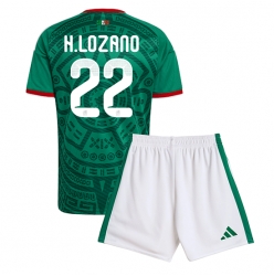 Mexiko Hirving Lozano #22 Heimtrikot Kinder WM 2026 Kurzarm (+ kurze hosen)