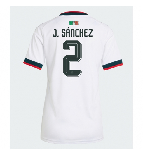 Mexiko Jorge Sanchez #2 Auswärtstrikot Frauen WM 2026 Kurzarm Mexiko Jorge Sanchez #2 Auswärtstrikot Frauen WM 2026 Kurzarm
