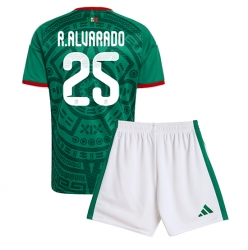 Mexiko Roberto Alvarado #25 Heimtrikot Kinder WM 2026 Kurzarm (+ kurze hosen)