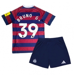 Newcastle United Bruno Guimaraes #39 Auswärtstrikot Kinder 2024-25 Kurzarm (+ kurze hosen)