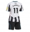 Newcastle United Harvey Barnes #11 Heimtrikot Kinder 2025-26 Kurzarm (+ kurze hosen)