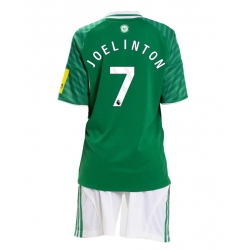 Newcastle United Joelinton #7 Auswärtstrikot Kinder 2025-26 Kurzarm (+ kurze hosen)