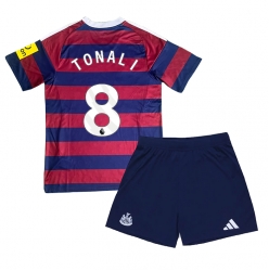 Newcastle United Sandro Tonali #8 Auswärtstrikot Kinder 2024-25 Kurzarm (+ kurze hosen)