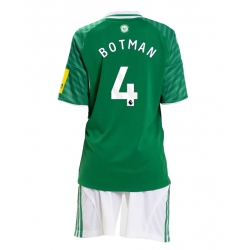 Newcastle United Sven Botman #4 Auswärtstrikot Kinder 2025-26 Kurzarm (+ kurze hosen)