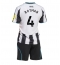 Newcastle United Sven Botman #4 Heimtrikot Kinder 2025-26 Kurzarm (+ kurze hosen)