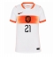 Niederlande Frenkie de Jong #21 Auswärtstrikot Frauen WM 2026 Kurzarm Niederlande Frenkie de Jong #21 Auswärtstrikot Frauen WM 2026 Kurzarm