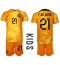 Niederlande Frenkie de Jong #21 Heimtrikot Kinder WM 2022 Kurzarm (+ kurze hosen)