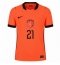Niederlande Frenkie de Jong #21 Heimtrikot WM 2026 Kurzarm