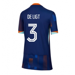 Niederlande Matthijs de Ligt #3 Auswärtstrikot Frauen EM 2024 Kurzarm