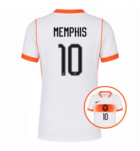 Niederlande Memphis Depay #10 Auswärtstrikot Frauen WM 2026 Kurzarm Niederlande Memphis Depay #10 Auswärtstrikot Frauen WM 2026 Kurzarm