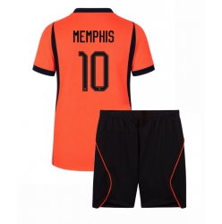 Niederlande Memphis Depay #10 Heimtrikot Kinder WM 2026 Kurzarm (+ kurze hosen)
