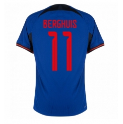 Niederlande Steven Berghuis #11 Auswärtstrikot WM 2022 Kurzarm